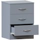 image 9 of Vida Designs Riano 3 Drawer Bedside Chest Cabinet Table Nightstand, Grey