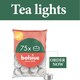 image 10 of Bolsius Tea Lights Pack of 75 White Unscented Decorative Ambient Candles