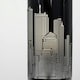 image 2 of ValueLights Pair Of Modern Gloss Black Touch Table Lamps With New York Skyline Shades Black