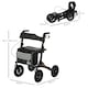 image 3 of HOMCOM Rollator Walker with Padded Seat, Backrest, All-terrain Wheels