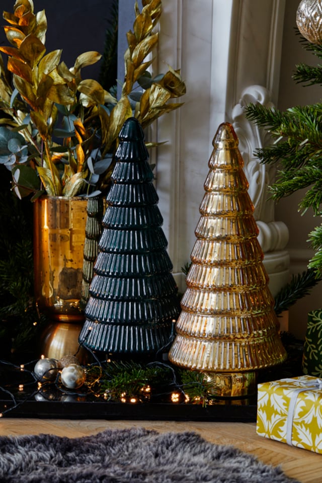 image 1 of Juniper Tree Christmas Decorations - Glass - L18 x W18 x H41 cm - Evergreen