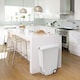 image 3 of Simplehuman 40L Slim Pedal Kitchen Bin with Lid Lock, White Plastic