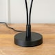 image 2 of ValueLights Kristina Frosted White Shade 2 Way Black Metal Uplighter Table Lamp with LED Bulbs