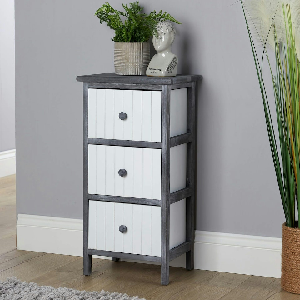 image 1 of Solid Wooden Storage Chest Of Drawers Organiser Rustic Fully Assembled Multi | 5 Drawer Black Oak