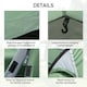 image 10 of Outsunny 3 Man Camping Tent with Porch and Weather-Resistant Rainfly, Green