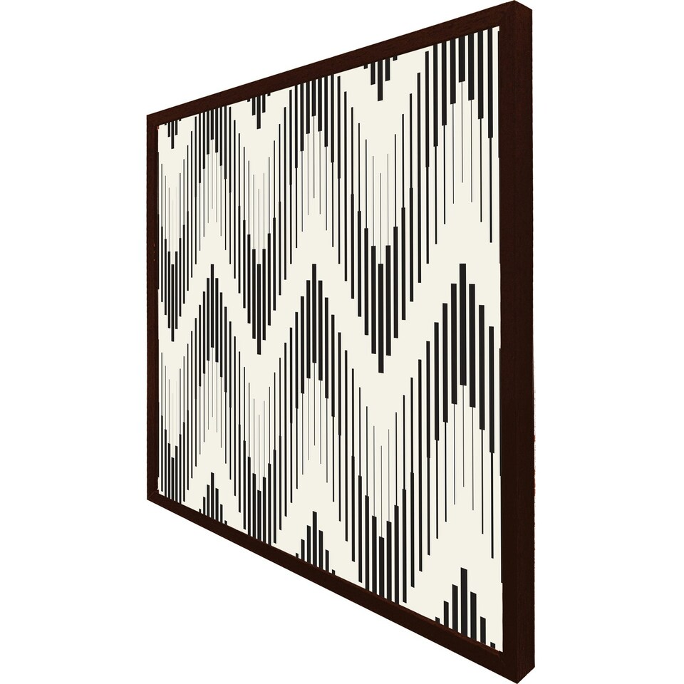 image 1 of Geometric zig zag (Picture Frame) Grey | L
