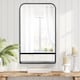 image 6 of HOMCOM Modern Square Wall Mirror with Storage Shelf, 86  53 Mirrors for Living Room, Bedroom, Black