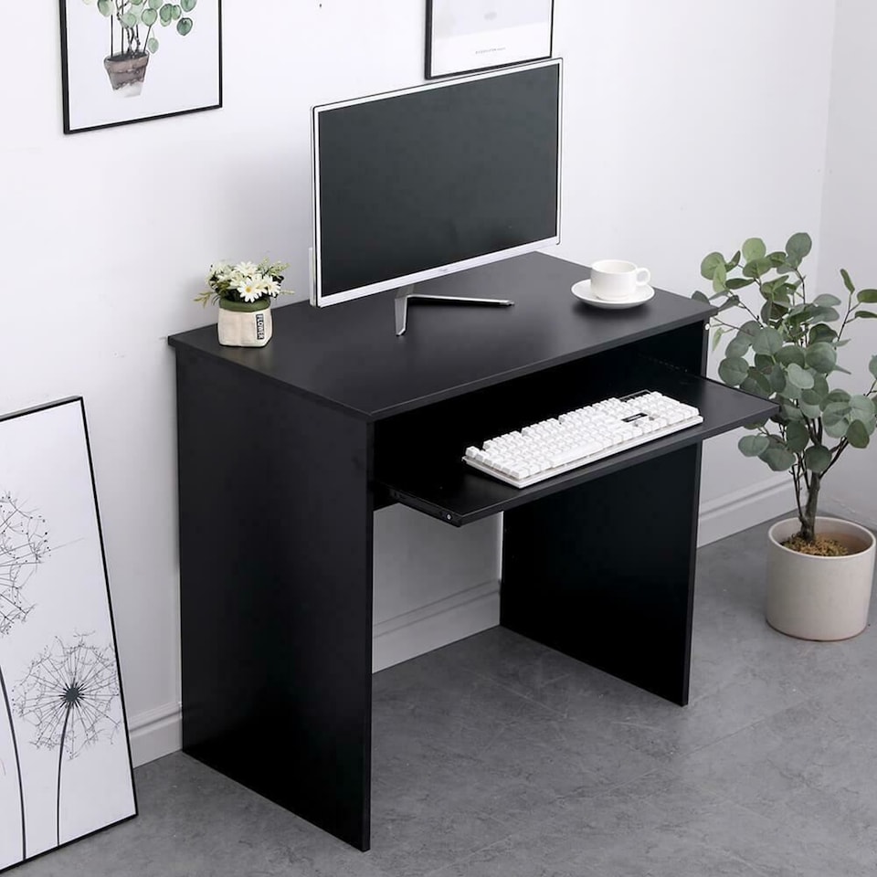 image 1 of Computer Desk PC Laptop Table Home Office Study Workstation | Black