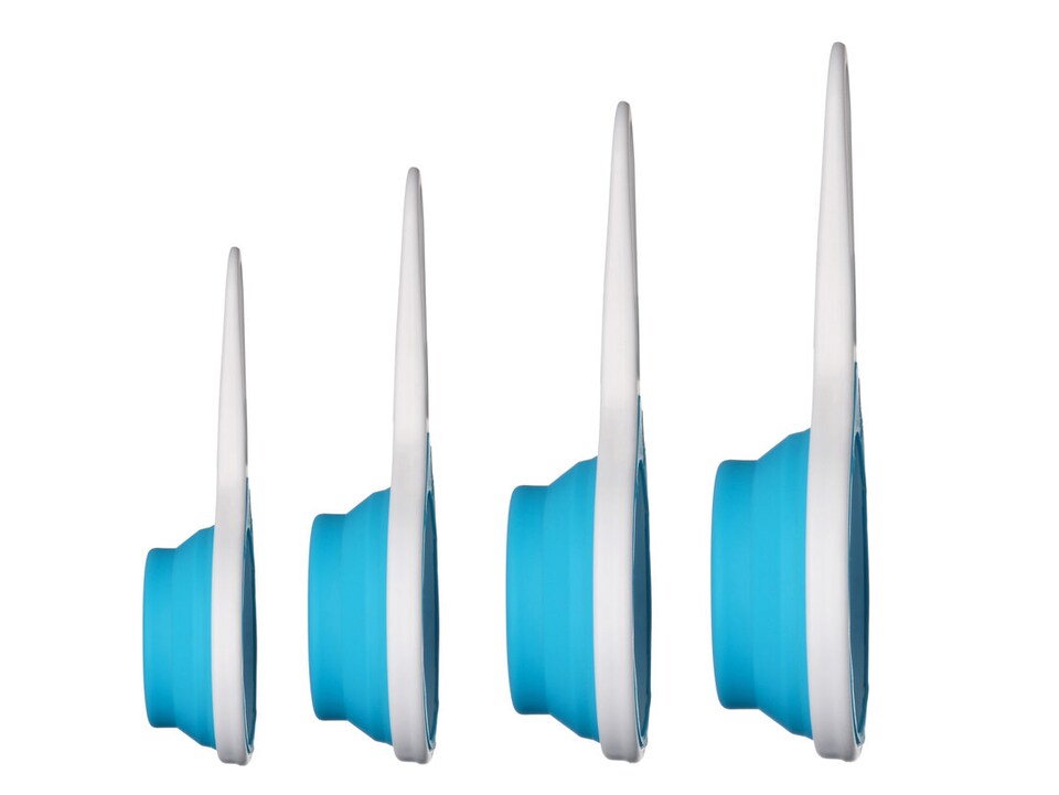image 1 of Zing Blue Collapsible Silicone Measuring Cups
