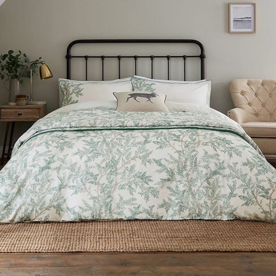 image 1 of Sanderson Options Farthing Wood Cover Set King Size Green