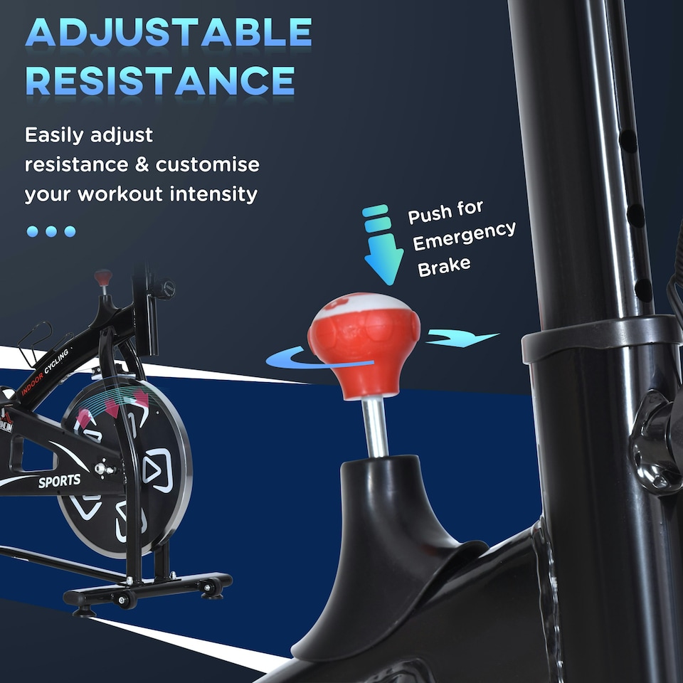 image 1 of HOMCOM Exercise Training Bike Indoor Cycling Bicycle Trainer LCD Monitor