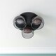 image 2 of ValueLights Alissa Matte Black IP44 3 Way Smoked Glass Integrated LED Ceiling Light