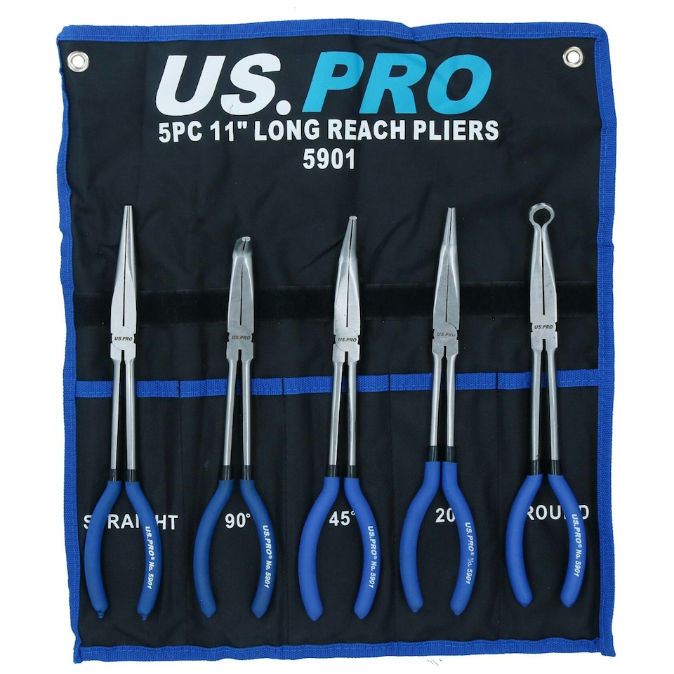 image 1 of 8" / 200mm Plier Pliers Set Combination Long Nose Cutters Soft Grip Handles 3pc