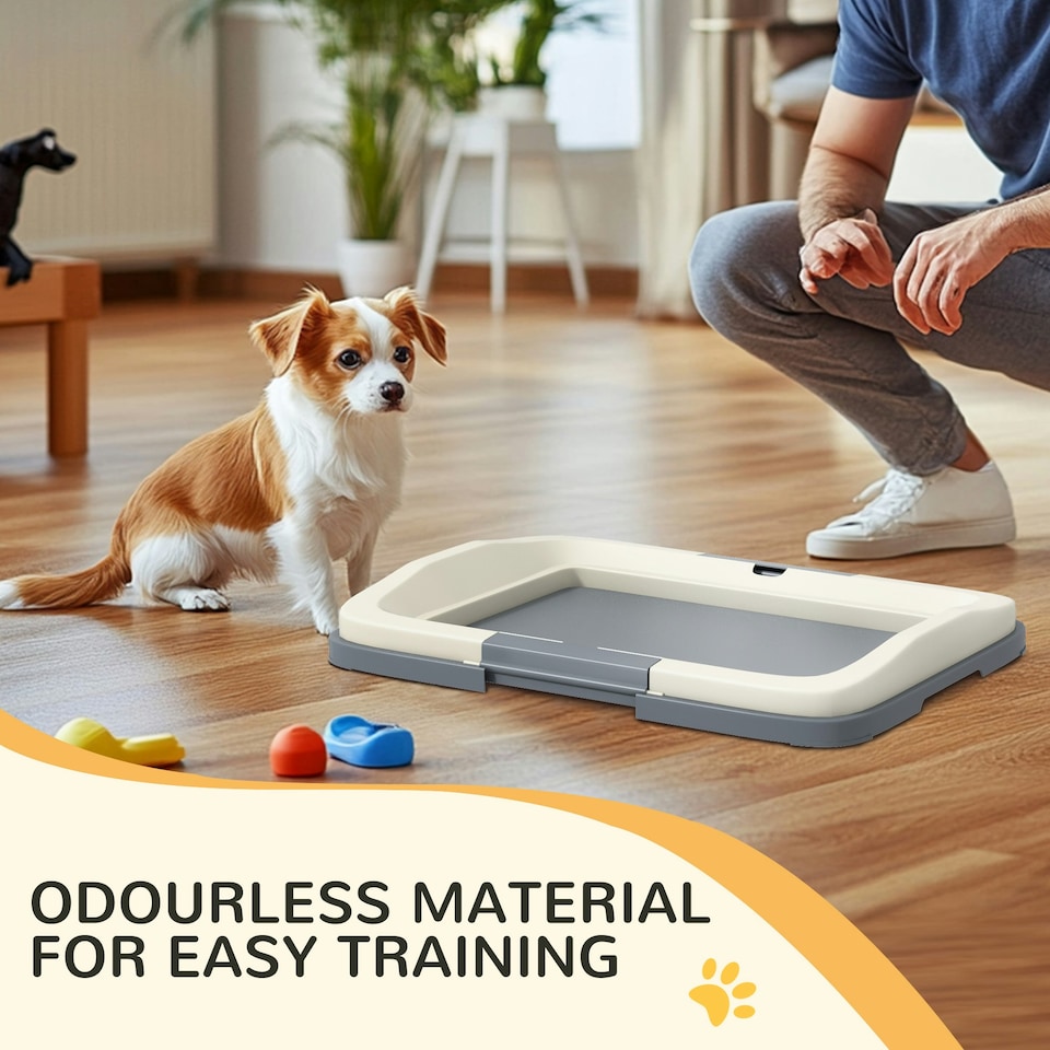 image 1 of PawHut Dog Toilet Tray, Dog Litter Tray for Training Dogs, 63 x 49 x 6cm