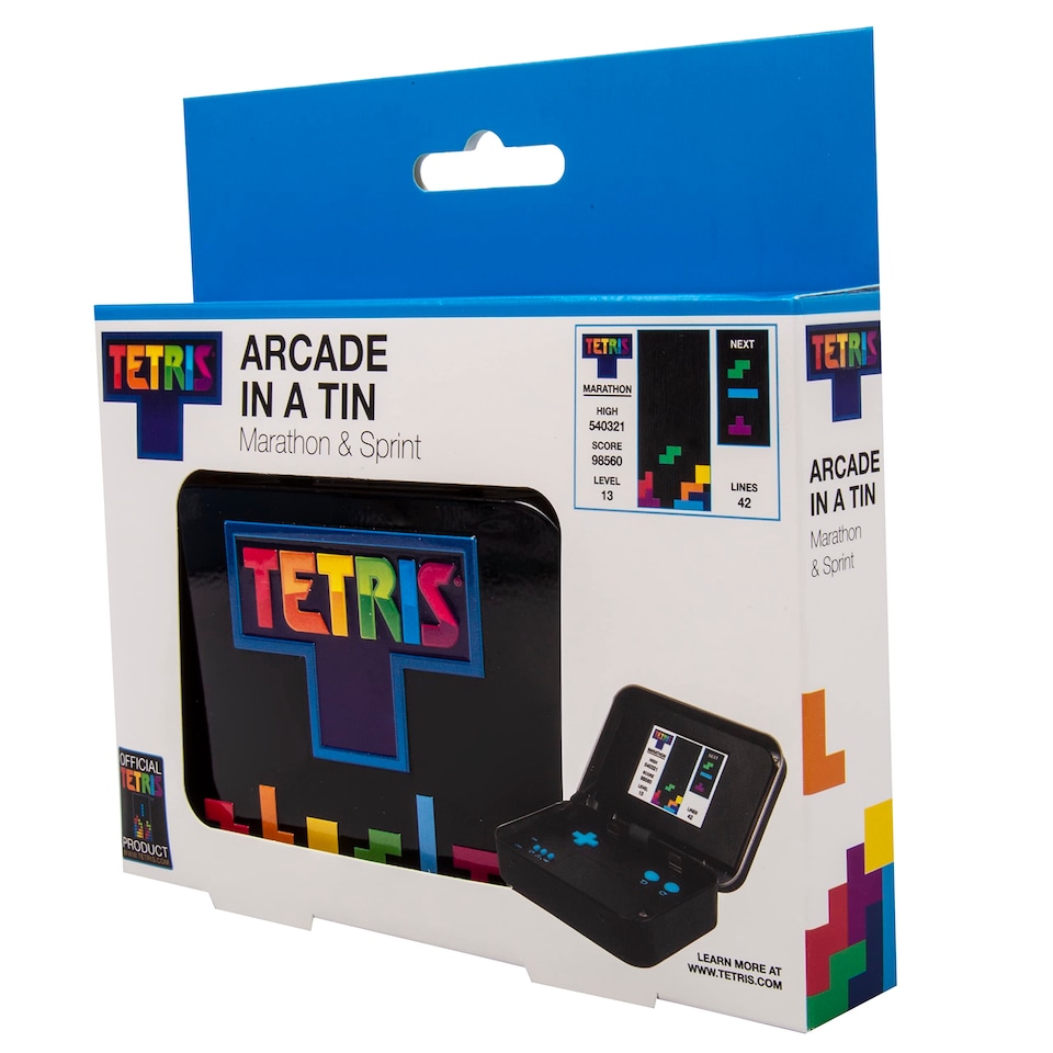 image 1 of Tetris Arcade in a Tin Colour Handheld Game with 2.4" Screen
