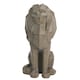 image 2 of Naturecraft Geometric Sitting Lion Figurine Grey