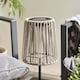 image 4 of OHS Rattan Solar Table Lamp Cordless Outdoor Garden Light Auto Sensor | Grey