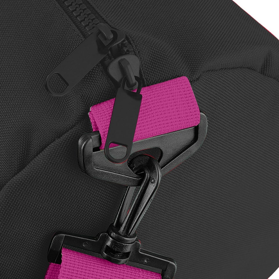 image 1 of Bagbase Mini Barrel Shoulder Bag - Black/Fuchia - One Size Black