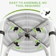 image 8 of HOMCOM 360 Degree Swivel Shower Stool w/ Non-Slip Feet for Disabled Green
