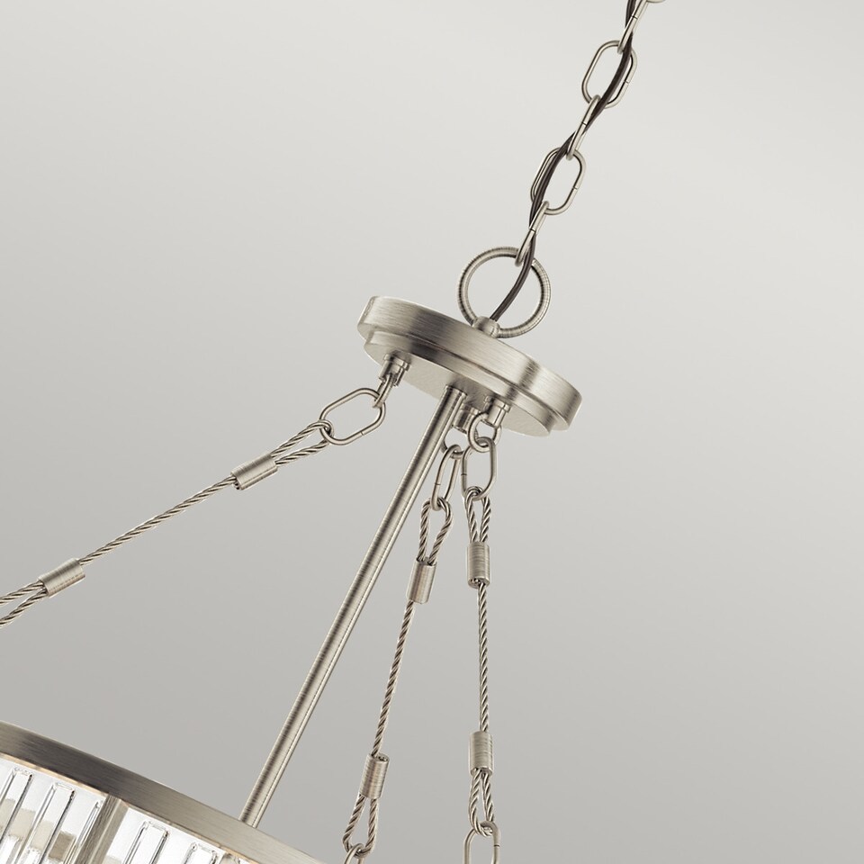 image 1 of Kichler Roux Cylindrical Pendant Ceiling Light Brushed Nickel