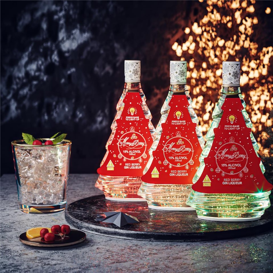 image 1 of Merry Berry Christmas Tree | Clear