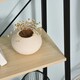 image 6 of HOMCOM 4-Tier Minimalistic Ladder Shelf Unit Steel Frame Display Storage Oak