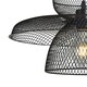 image 4 of First Choice Lighting Set of 2 Cassidy Three Tier Black Mesh Ceiling Pendant Lights Black