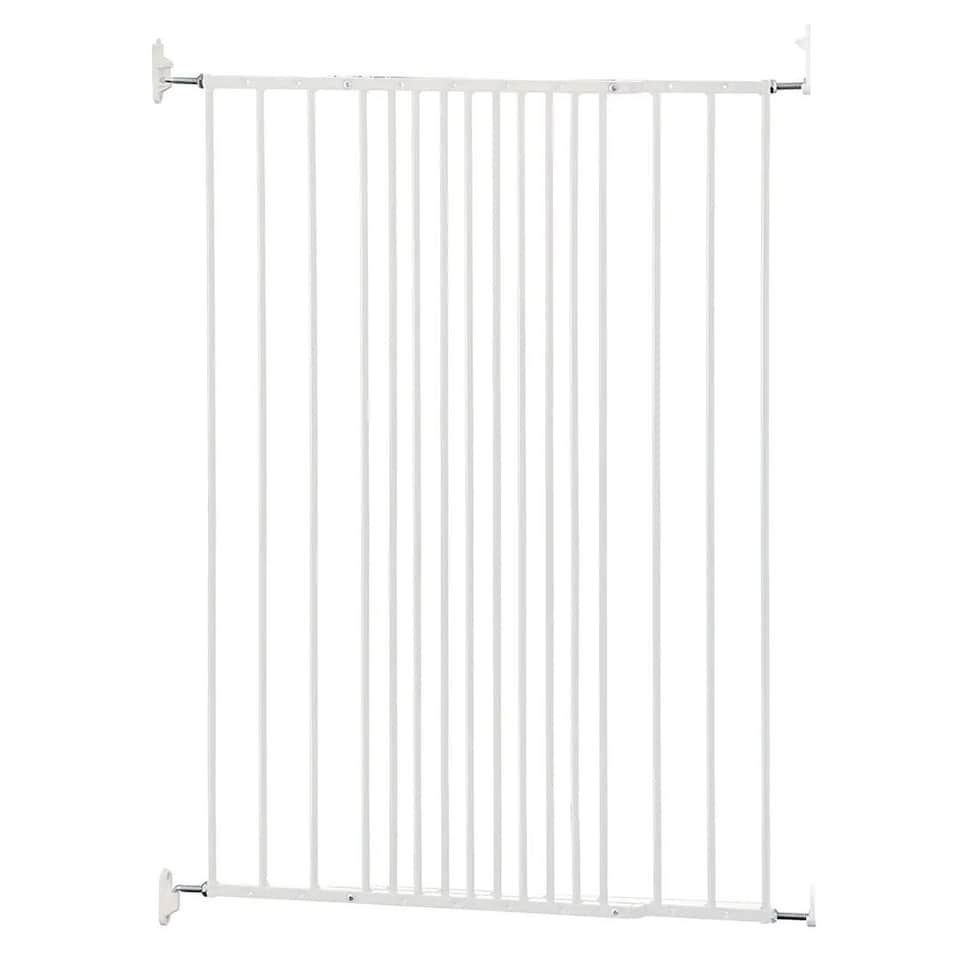 image 1 of Safetots Extra Tall Screw Fitted Baby Stair Gate, 62.5cm - 106.8cm, White, 103.5cm in Height | White | 1