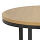 image 5 of Spiro Round Coffee Table Set with Oak Top & Black Legs
