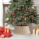 image 2 of 45cm Christmas Tree Skirt Woven Willow Xmas Collar Wicker Rattan Trunk Basket Guard