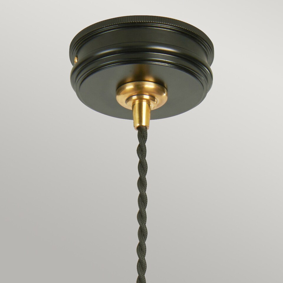 image 1 of Douille 1 Light Ceiling Pendant Black, Brass, E27