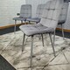 image 9 of Dining Chairs Set of 4 Grey Velvet Kitchen Chairs Grey