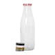 image 1 of Argon Tableware Glass Water Bottle with Metal Lids - 960ml | Clear | Clear