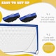 image 4 of HOMCOM Set of 2 Football Goal Net 6 x 3 ft Foldable Outdoor Sport Training Teens Adults Football with Carrying Bag Blue