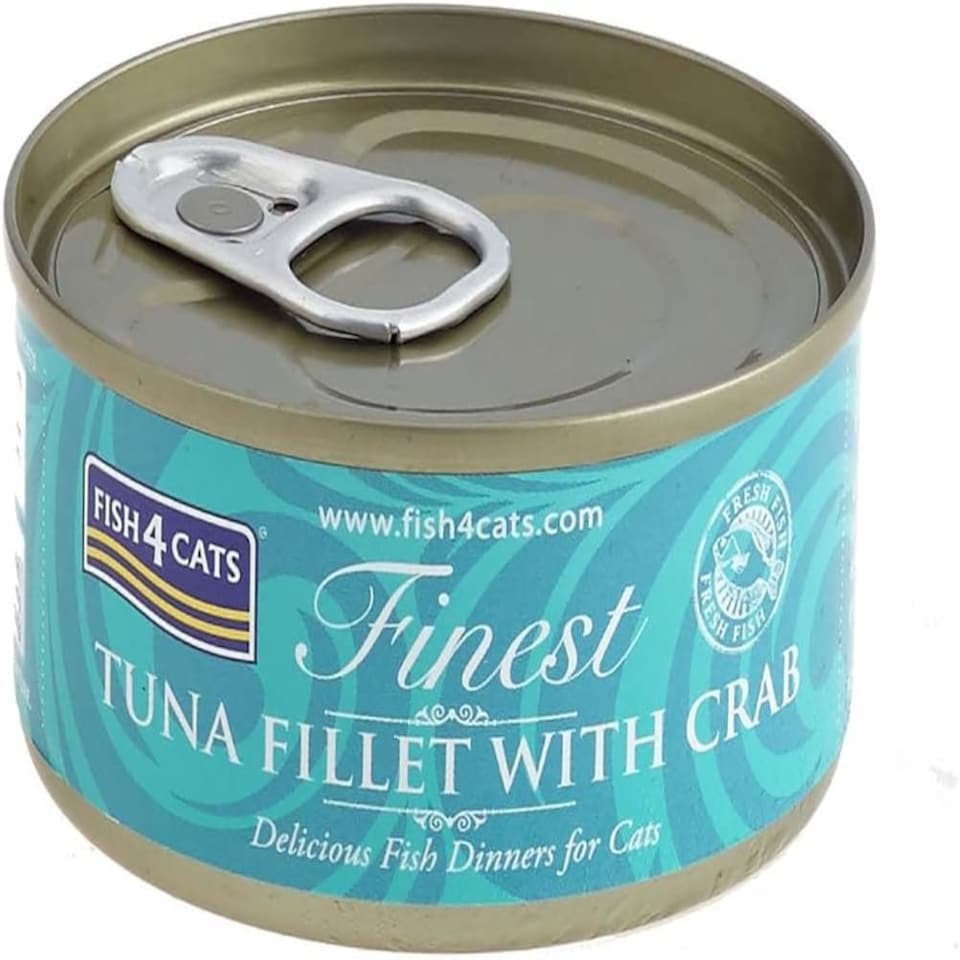 image 1 of Fish4Dogs Tuna Plus Crab Cat Food Tin, 70 g, Pack of 10