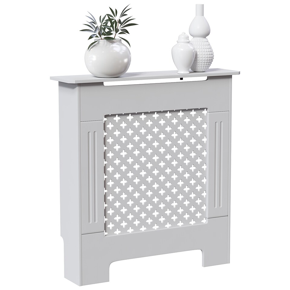 image 1 of Vida Designs Oxford Radiator Cover Painted MDF Cabinet, White, 78cm