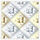 image 1 of Egyptian hieroglyphs in gold & silver (Picture Frame) White | S