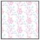 image 3 of Pink & blue flower design (Picture Frame) Black | L