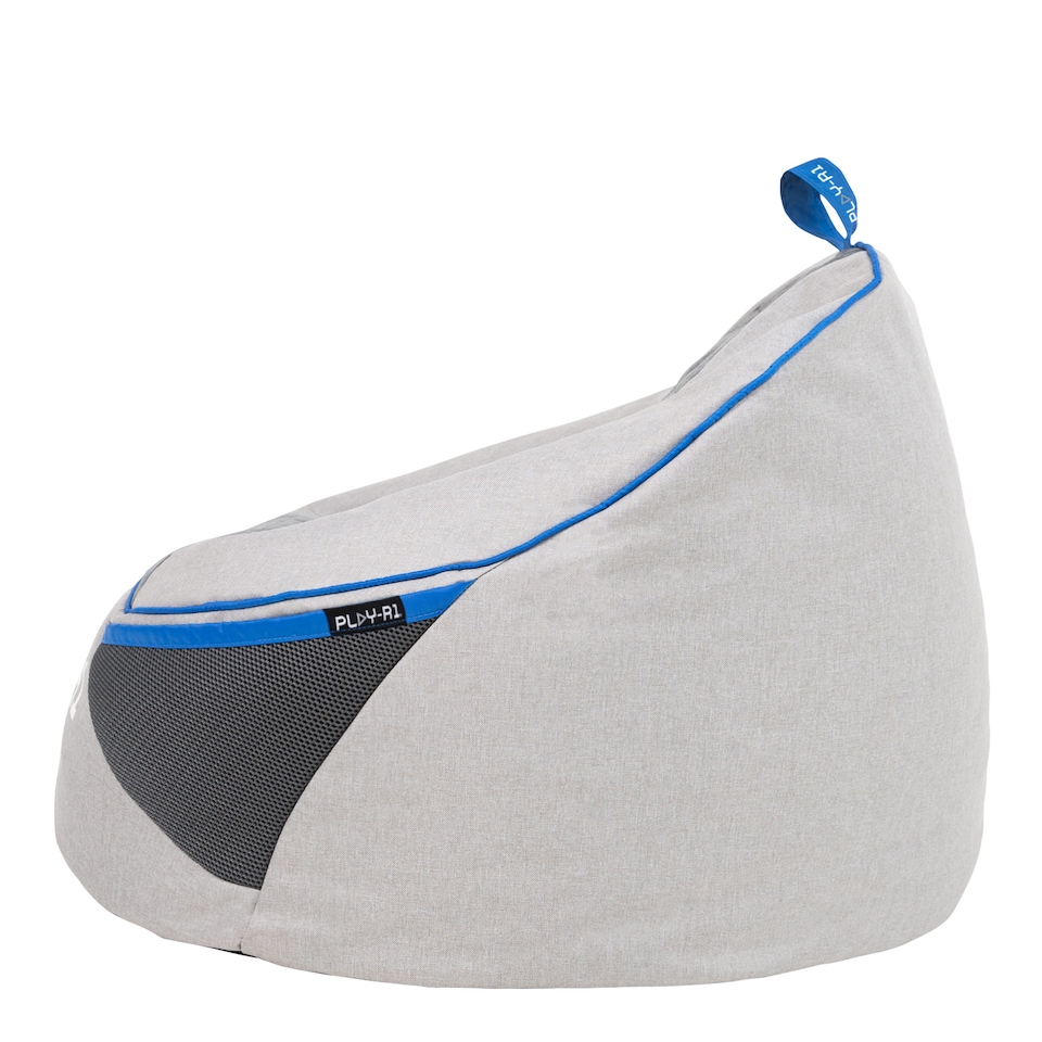 image 1 of PLAY-R1 Alpha Kids Gaming Bean Bag Chair Grey Video Gaming Bean Bags | Grey | Grey | 1