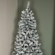 image 4 of 8ft (2.4m) Snow Flocked Artificial Christmas Tree with Green Metal Stand and 1017 Tips