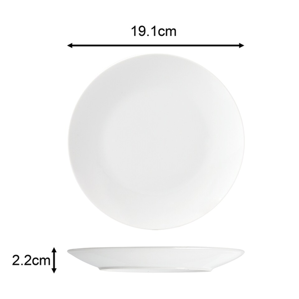 image 1 of Waterside 18pc White Porcelain Round Dinner Set
