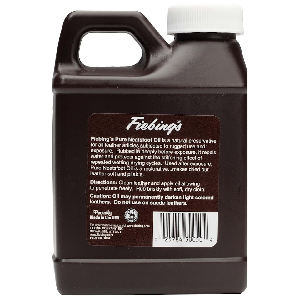 image 1 of Fiebing's Pure Neatsfoot Oil - Traditional Leather Conditioner 8oz | Clear