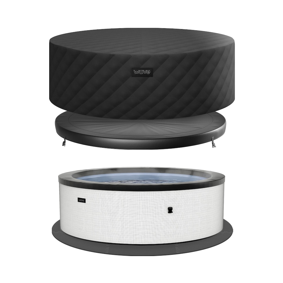 image 1 of Wave Tahoe 4 Person Eco Foam Hot Tub, EnergySave Bundle, Pebble White