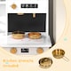 image 8 of COSTWAY Kids Wooden Kitchen 2-Piece Modular Pretend Play Kitchen w/Light-White