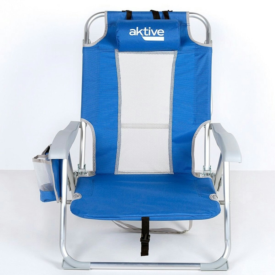 image 1 of Beach Chair Aktive Blue White 49 x 78 x 56 cm (2 Units) N/A