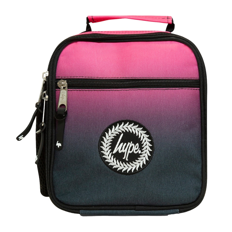 image 1 of Kids Lunch Bag Black Pink Fade | Thermal Insulated School Lunch Box 4.5L | Black | Black | One Size | 1