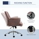 image 4 of Vinsetto Home Office Chair Microfibre Swivel Chair for Home Study, Red
