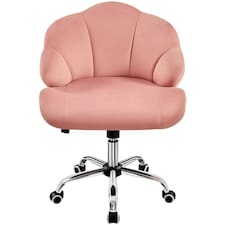 Yaheetech Leisure Home Office Chair with Tufted Shell-Shaped Back