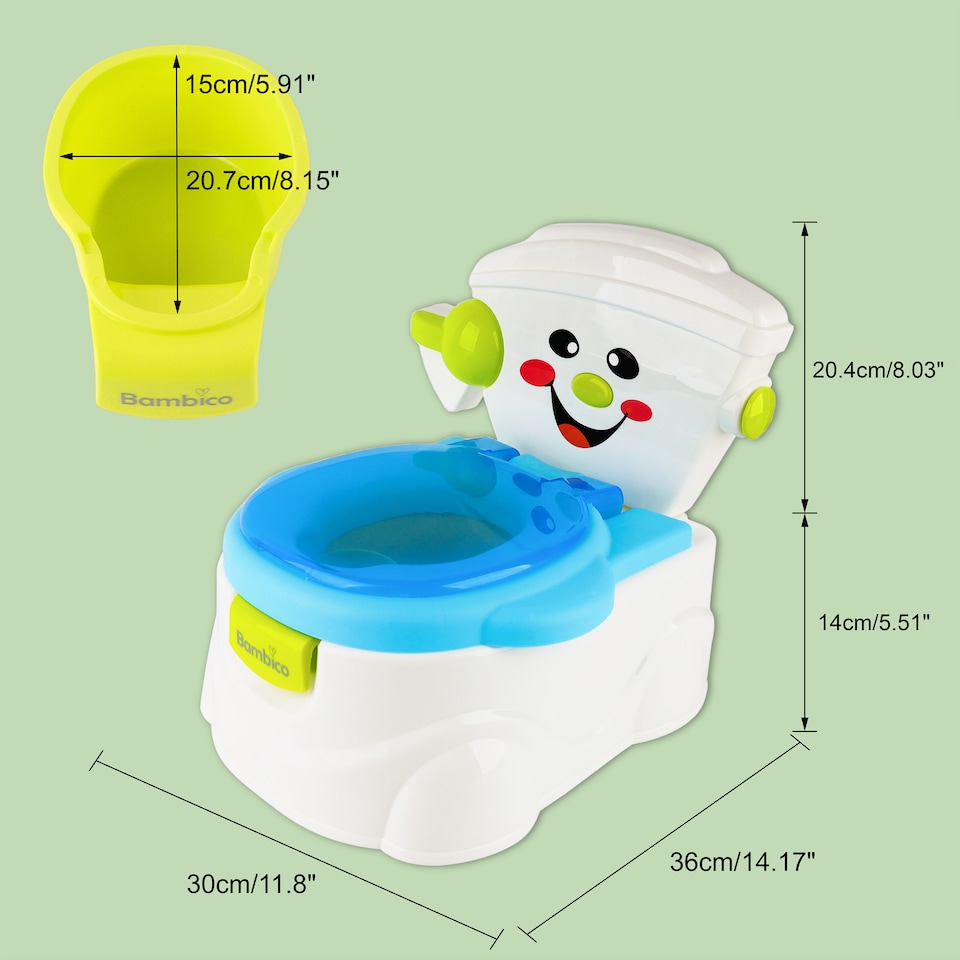 image 1 of Bambico Bambico Children's Potty Toilet With Removable inner bucket | Blue