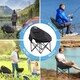 image 5 of Get Fit Set of 2 Moon Camping Chairs - Outdoor Folding Chair With Magazine Pocket, Cup Holder & Carry Bag Weight Capacity of 130kg